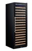 166 Bottle Single Zone Black Glass Wine Refrigerator