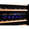 166 Bottle Dual Zone Black Glass Wine Refrigerator