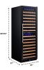 166 Bottle Dual Zone Black Glass Wine Refrigerator