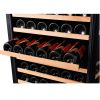 166 Bottle Dual Zone Black Glass Wine Refrigerator