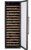 166 Bottle Black Stainless Wine Refrigerator