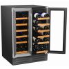 40 Bottle Dual Zone Under Counter Wine Cooler