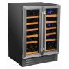 40 Bottle Dual Zone Under Counter Wine Cooler