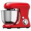 Stand Kitchen Food Mixer 5.3 Qt 6 Speed With Dough Hook Beater - Red - Stand Mixer