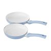 12pc Ceramic Cookware Set;  Blue Linen