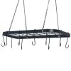 Pot Rack Ceiling Mount Cookware Rack Hanging Hanger Organizer with Hooks