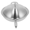 Stainless Steel Frying Pan Stir-Fry Pan Cooking Utensil with Cover for Gas Stove Induction Stove