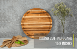 Round Teak Cutting Board BF02003_S 15.75 INCH, Pack of 5 Pieces