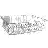 Multiful Functions Houseware Kitchen Storage Stainless Iron Shelf Dish Rack - White - 17.5 In