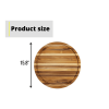 Round Teak Cutting Board BF02003_S 15.75 INCH, Pack of 5 Pieces