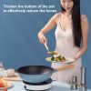 Amercook, Non-Stick Wok with Lid, A32BE, Non-Stick Less Fume, No Picking Stove, Blue 32cm