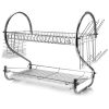 Multiful Functions Houseware Kitchen Storage Stainless Iron Shelf Dish Rack - Silver - 22 In