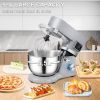 Smart Household 660W Stand Mixer 6-Speed Tilt-Head Dough Mixer W/ 3 Attachments - Grey - 5.8 Qt / 5.5 L