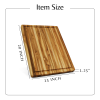 Teak Cutting Board Reversible Chopping Serving Board Multipurpose Food Safe Thick Board, Medium Size 20x15x1.25 inches