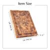 End Grain Teak Cutting Board Reversible Chopping Serving Board Multipurpose Food Safe Thick Board; Medium Size 18x14x1.5 inches (1PCS) - as Pic